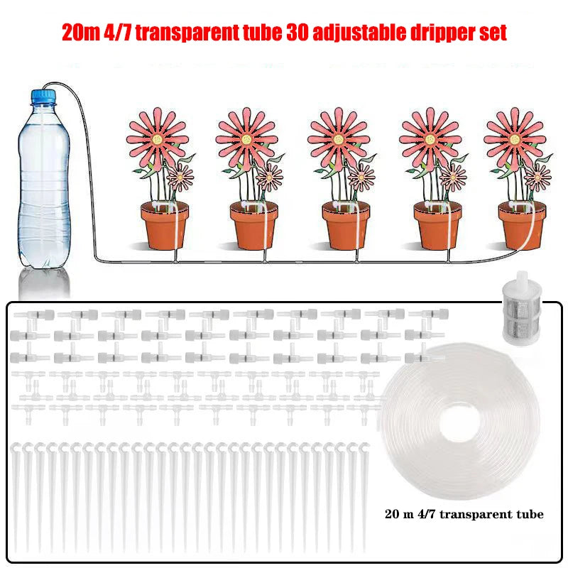 Garden Drip Irrigation Kit with Regulating valve Potted Plant Watering Device 4/7mmHose Watering Saving Micro Dripper Greenhouse