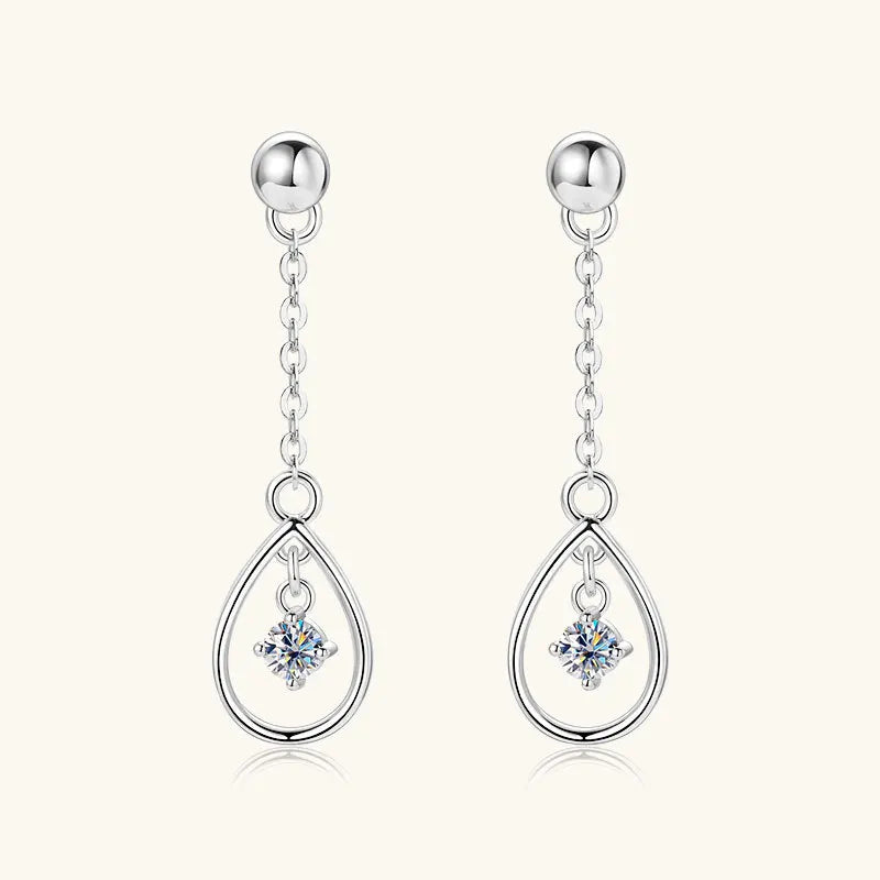 White Gold Moissanite Earrings – Round & Refined – Holiday Jewelry