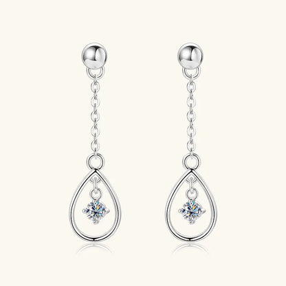White Gold Moissanite Earrings – Round & Refined – Holiday Jewelry