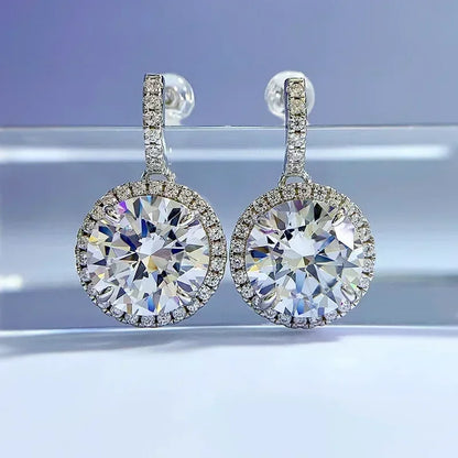 Luxury Long Lab Moissanite Diamond Dangle Earring 100% Real 925 sterling silver Party Wedding Drop Earrings for Women Jewelry