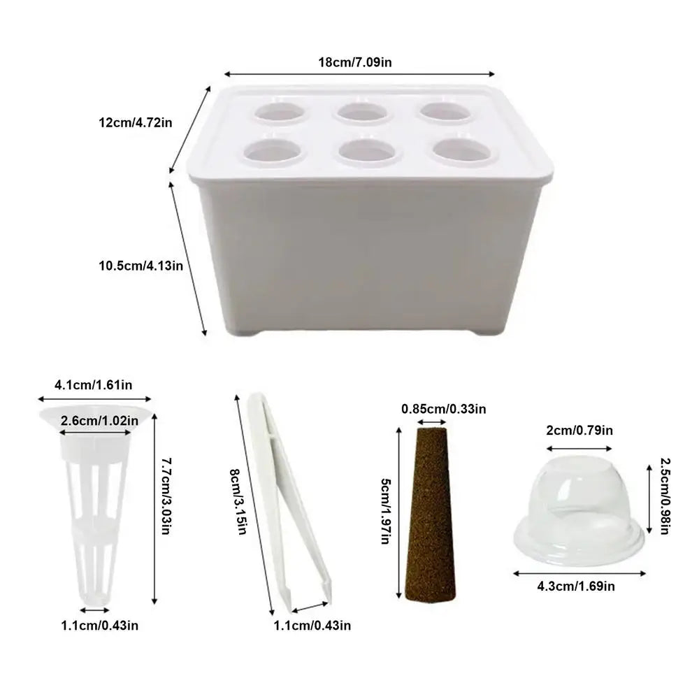 Indoor Hydroponic Planting Kit Complete Seedling Box for Growing Lettuce, Flowers on Balcony, in Apartments & Hotels