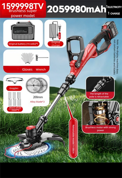 Multifunctional Agricultural Lawn Mower Electric Lawn Mower Small Household Rechargeable Lithium Battery Weeding Machine