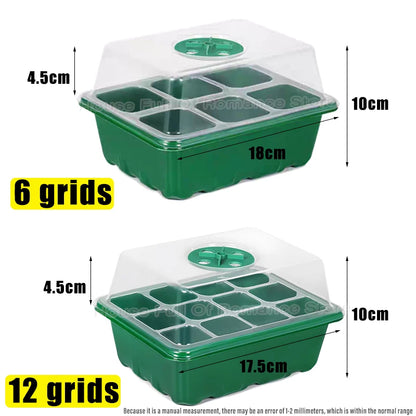 Seed Starter Kit with Adjustable Humidity Dome and Base Indoor Greenhouse Mini Propagator Seeds Growing Starting Nursery Trays