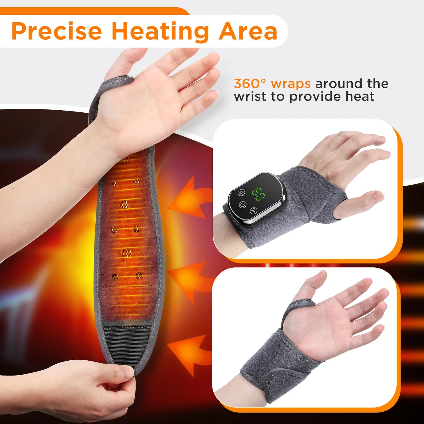 Smart Heated Wrist Massager Brace