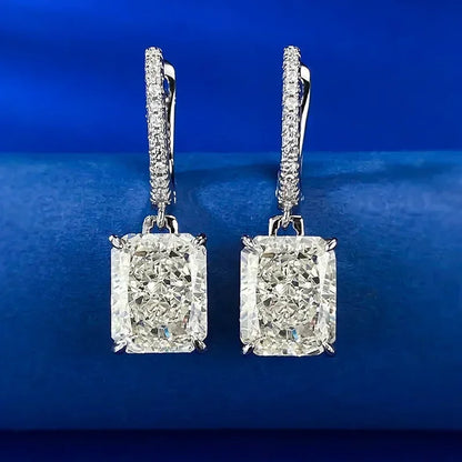 Luxury Long Lab Moissanite Diamond Dangle Earring 100% Real 925 sterling silver Party Wedding Drop Earrings for Women Jewelry