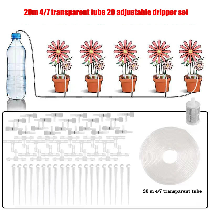 Garden Drip Irrigation Kit with Regulating valve Potted Plant Watering Device 4/7mmHose Watering Saving Micro Dripper Greenhouse