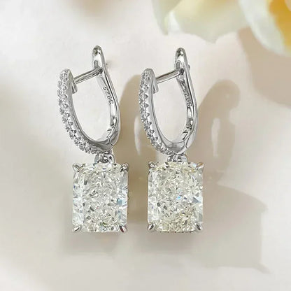 Luxury Long Lab Moissanite Diamond Dangle Earring 100% Real 925 sterling silver Party Wedding Drop Earrings for Women Jewelry