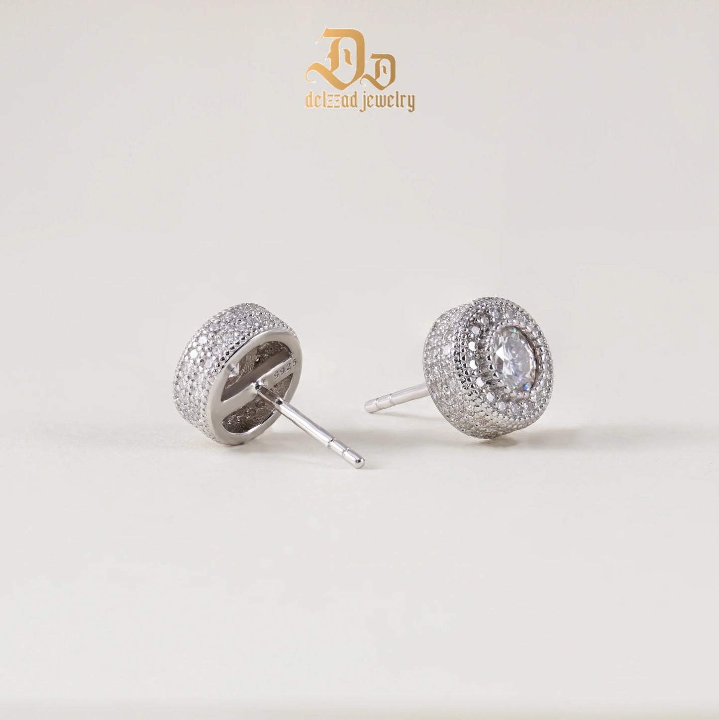 Delzzad 0.1-1ct D Color Moissanite – White Gold – Sparkling Gift for Her