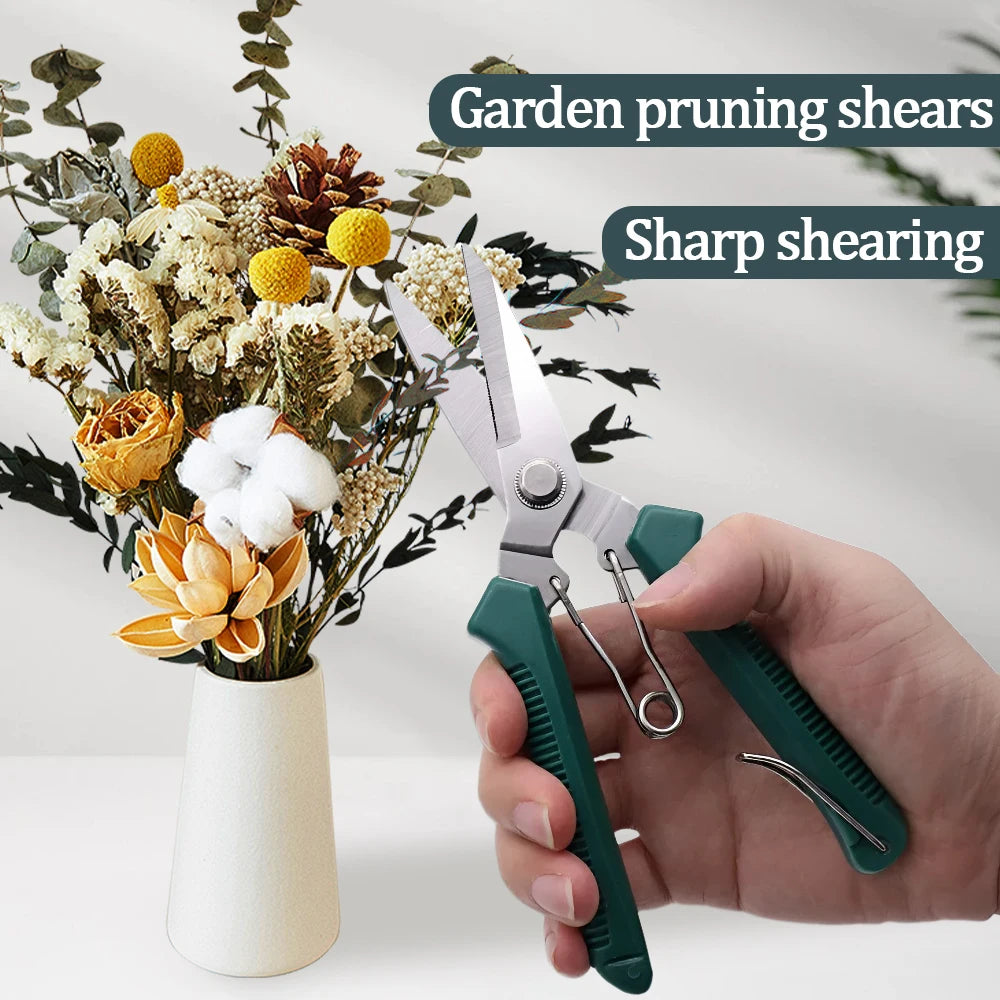 Sharp Garden Tools Secateurs Bonsai Shears Metal Gardening Scissors Pruning Tool Fruit Picking Weed Household Potted Hand Cutter