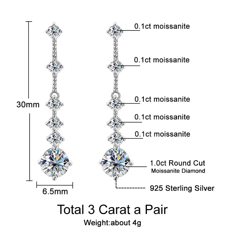 Super White Lab-Created Diamond Earrings
