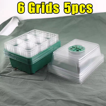 Seed Starter Kit with Adjustable Humidity Dome and Base Indoor Greenhouse Mini Propagator Seeds Growing Starting Nursery Trays