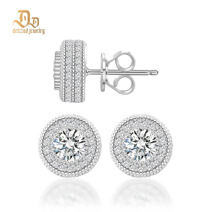 Delzzad 0.1-1ct D Color Moissanite – White Gold – Sparkling Gift for Her