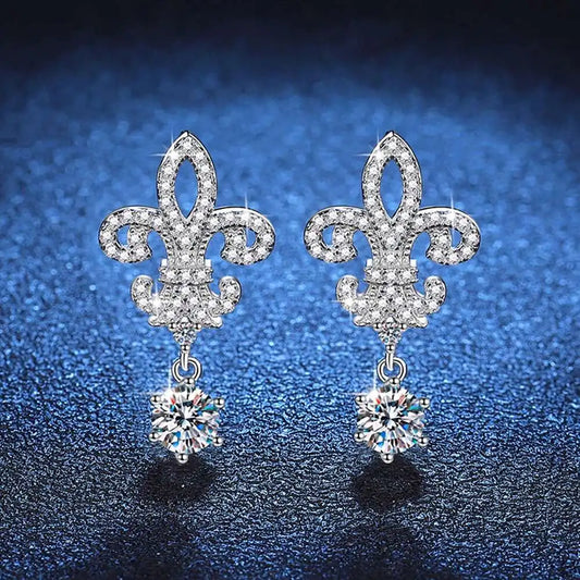 BIJOX STORY 1ct Colors Moissanite Stud Earrings GRA Certified Lab Created Diamond 925 Sterling Silver Wedding Jewelry for Women