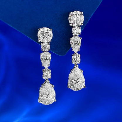 Super White Lab-Created Diamond Earrings