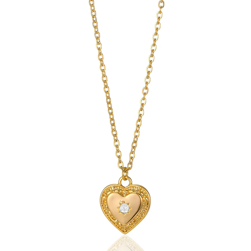 Olivia Crystal Heart Necklace