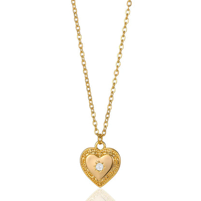 Olivia Crystal Heart Necklace