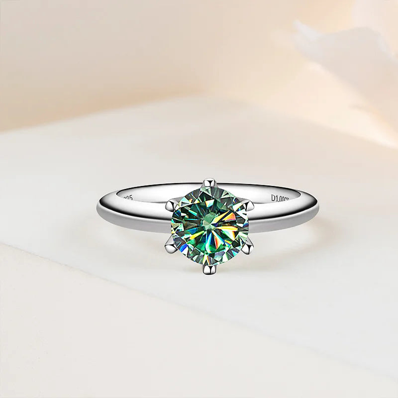 Minimalist Moissanite Engagement Band