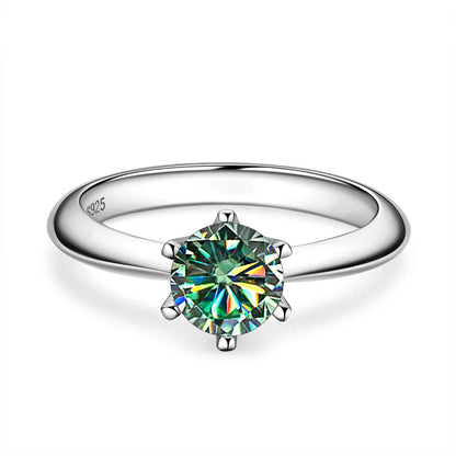 Minimalist Moissanite Engagement Band