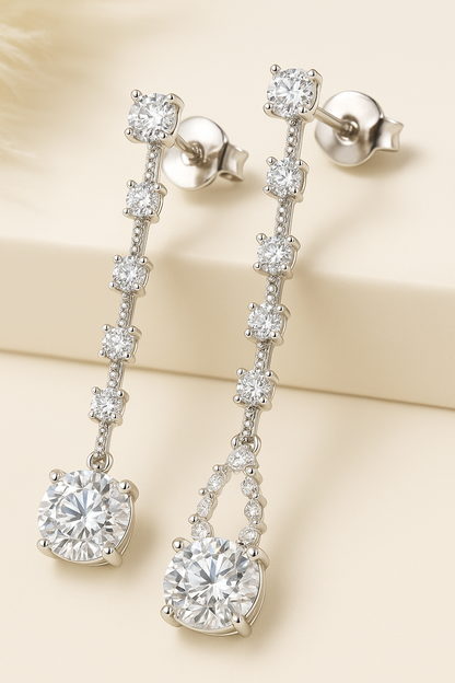 Super White Lab-Created Diamond Earrings