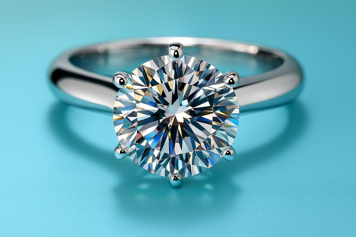 Elegant Solitaire Diamond Ring – Premium White Gold Wedding Gift