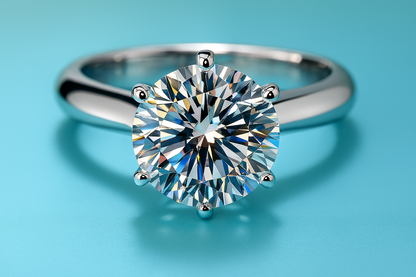 Elegant Solitaire Diamond Ring – Premium White Gold Wedding Gift