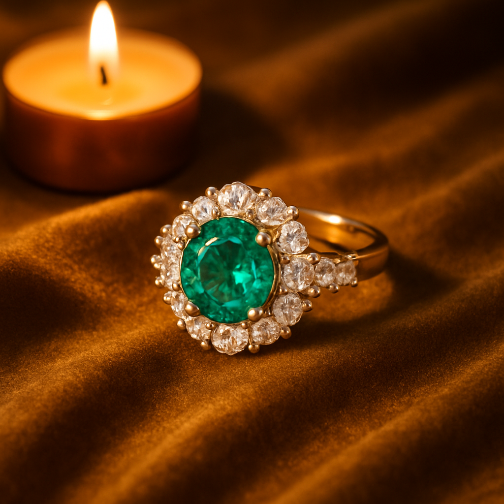 Luxe Paraiba Crystal Band – 925 Silver