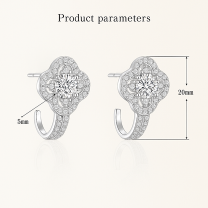 Moissanite Stud Earrings – 0.5CT D/VVS1 – GRA – White Gold