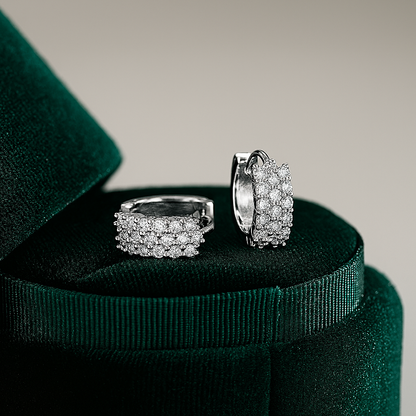BXINY Moissanite Hoop Earrings – White Gold – GRA Certified