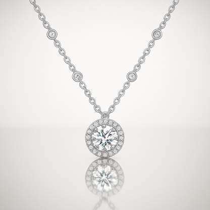 FEOBUR Moissanite Necklace | 1–3CT Certified Sparkle