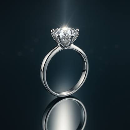 Minimalist Moissanite Engagement Band