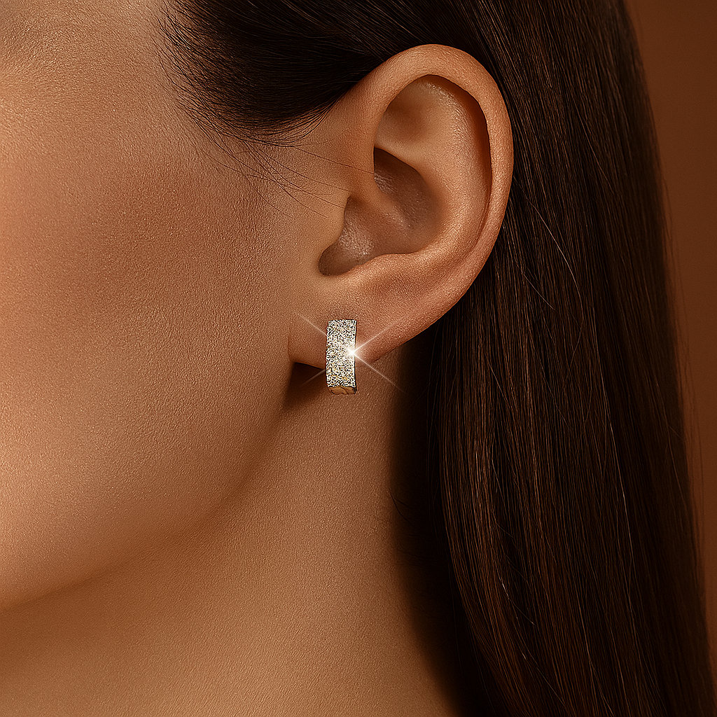 BXINY Moissanite Hoop Earrings – White Gold – GRA Certified