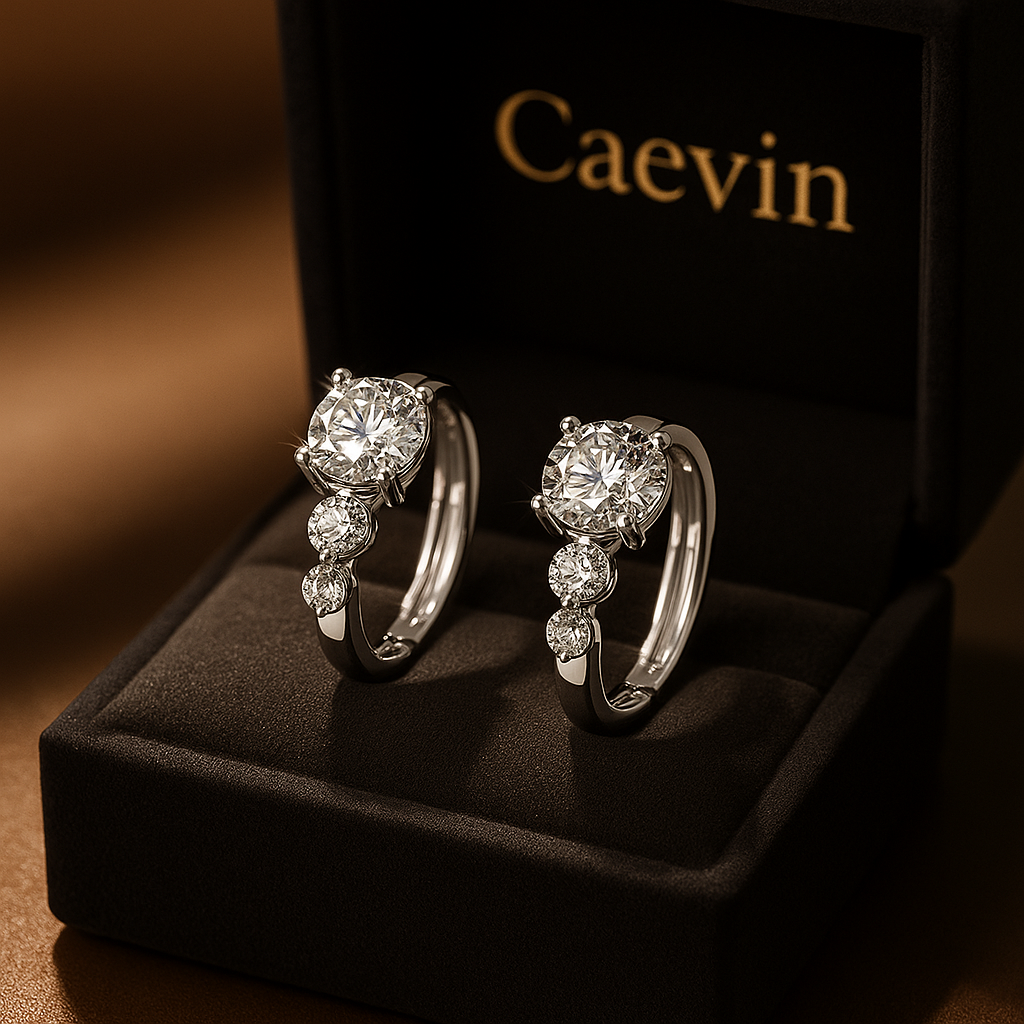 TFGLBU 1CT Moissanite Earrings – GRA – White Gold – Elegant Studs