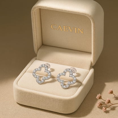 Moissanite Stud Earrings – 0.07CT D/VVS1 – GRA – White Gold