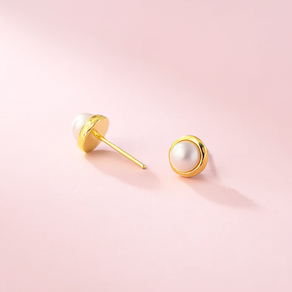 Caevin Irregular Pearl Earrings – White Gold – Sweet Style for Girls