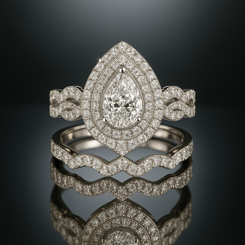 Infinity Teardrop Ring – Premium White Gold, AAAAA CZ