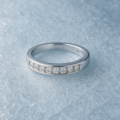 Luxury Solitaire Round Zircon Wedding Ring – White/Yellow Gold Plated