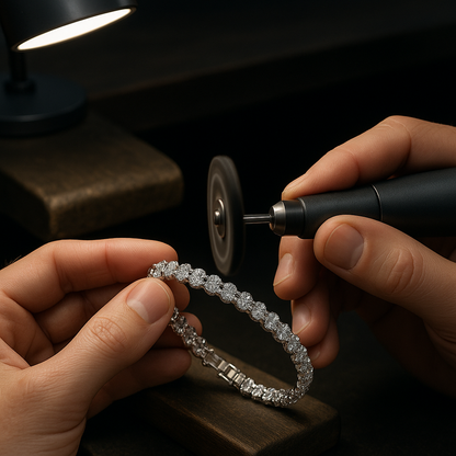 Elegant Moissanite 925 Silver Bracelet – Wedding & Party Jewelry