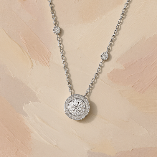 FEOBUR Moissanite Necklace | 1–3CT Certified Sparkle