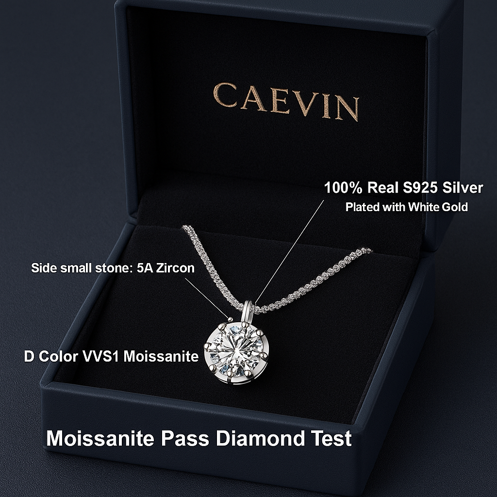 2ct Moissanite Necklace | 925 Silver by NeeTim