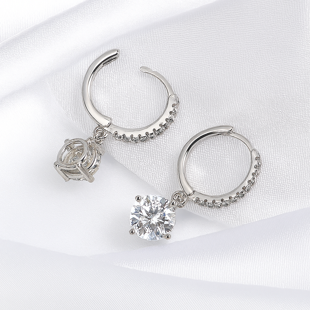 Moissanite or Zircon Drops – Smyoue – D Color – Wedding Jewelry