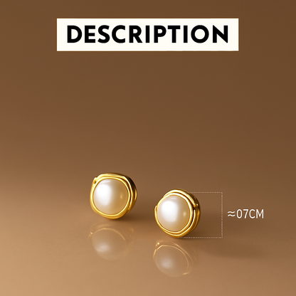 Caevin Irregular Pearl Earrings – White Gold – Sweet Style for Girls
