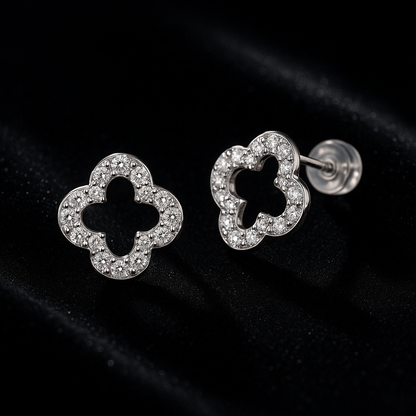 Moissanite Stud Earrings – 0.07CT D/VVS1 – GRA – White Gold