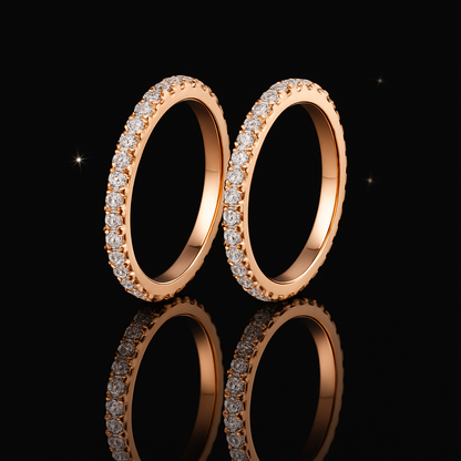 0.27CT Diamond Ring 18K Gold Plated – Elegant & Feminine