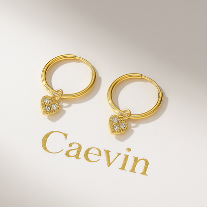 WANTME Love Huggies Earrings – White Gold – Elegant Piercing Jewelry