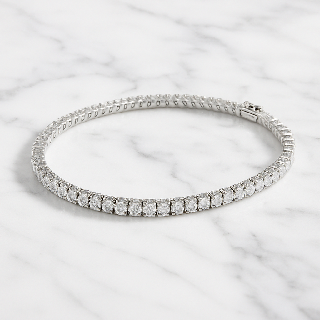 Smyoue D Moissanite Tennis Bracelet