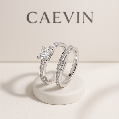 925 Sterling Silver Twin Zircon Rings – Elegance Multiplied