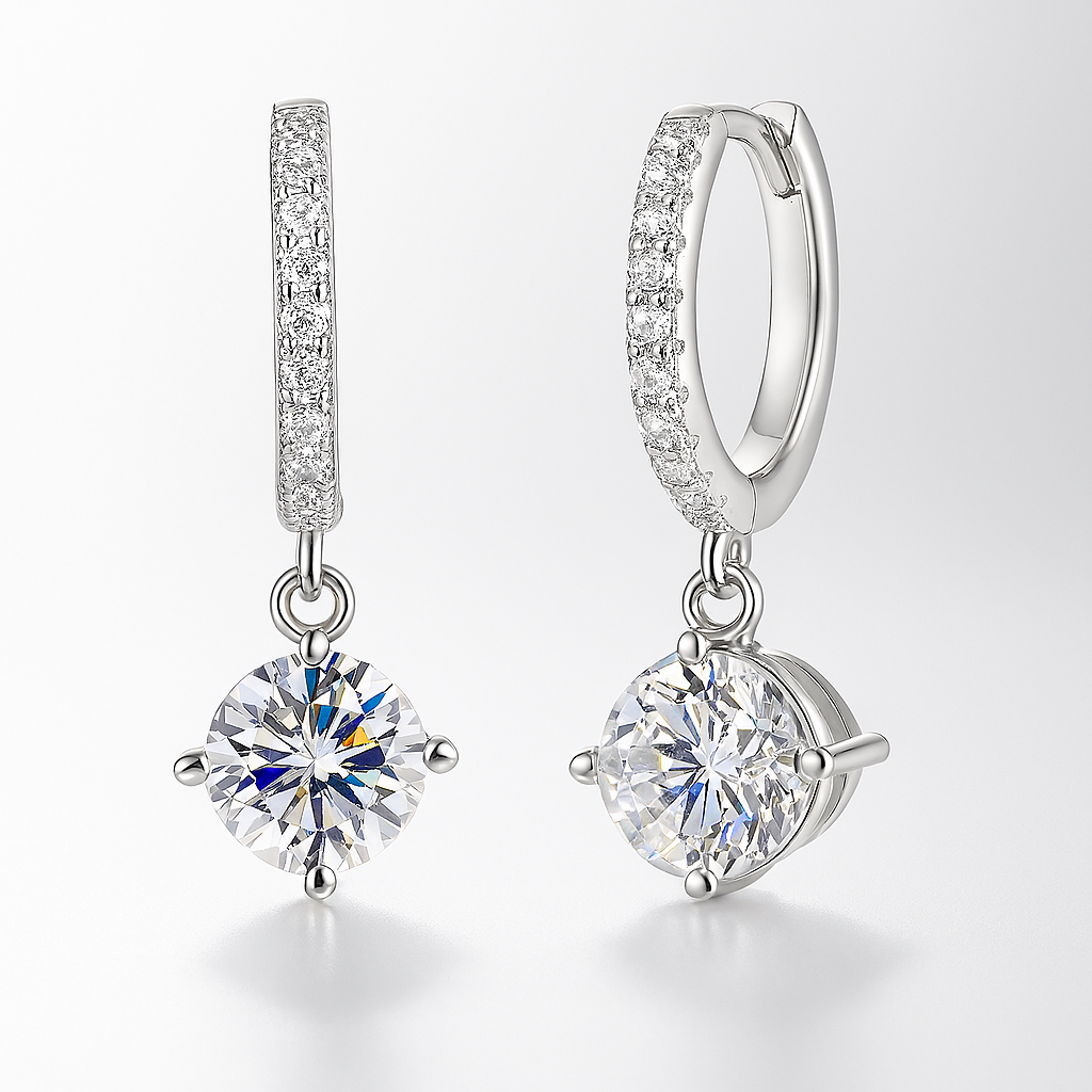 Moissanite or Zircon Drops – Smyoue – D Color – Wedding Jewelry