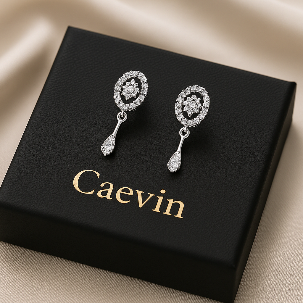 Lonian&C Magic Eye Studs – 3mm Moissanite – D/VVS1 – White Gold