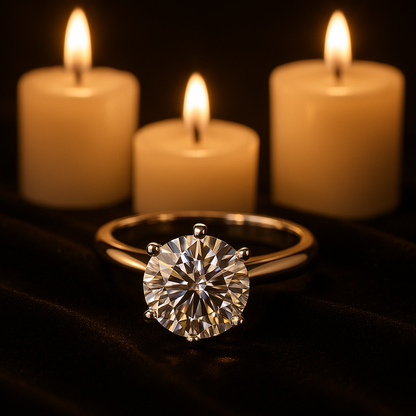 Elegant Solitaire Diamond Ring – Premium White Gold Wedding Gift
