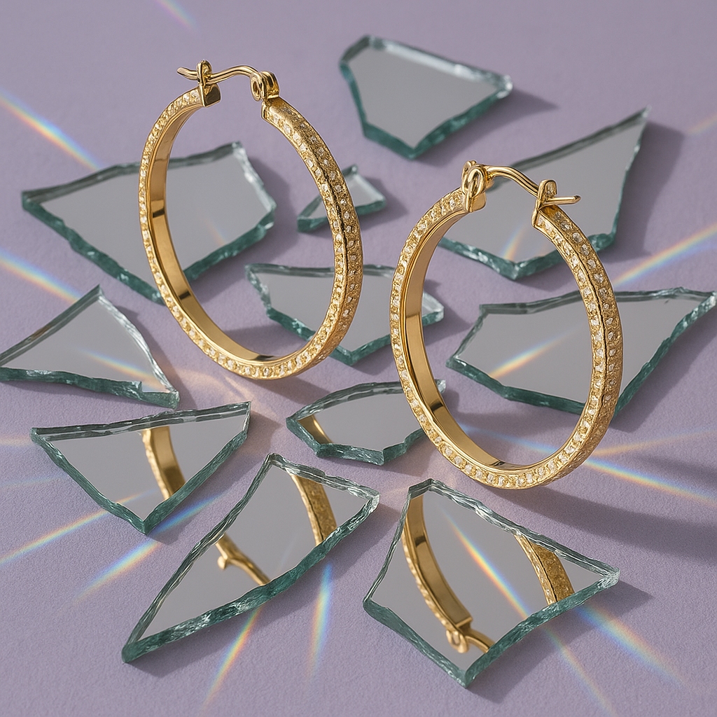Senlissi Real 925 Silver Diamond Hoops